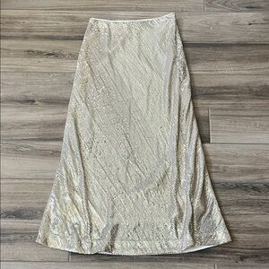Gibson Latimer Gold Sequin A-Line Skirt NWT